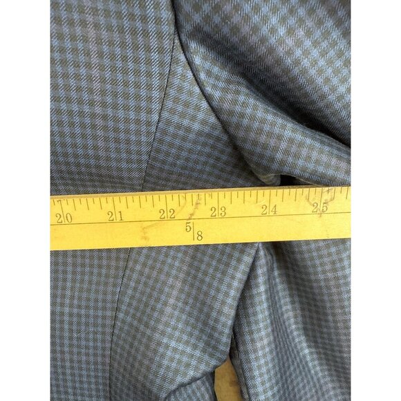 Coppley 1883 Men's Blazer 100% Wool Blue Black Check Two Button Lined Size 46 - Picture 6 of 11